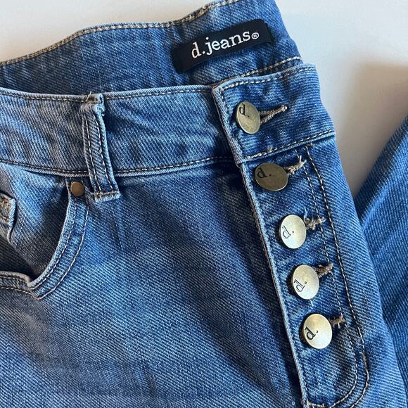 D.Jeans, Button Down Straight Leg, Blue Jeans, Size 8 - Picture 1 of 4